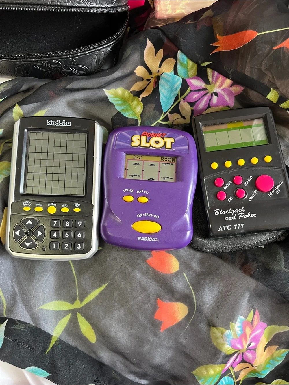 Purple Pocket Slot Electronic Handheld Game by